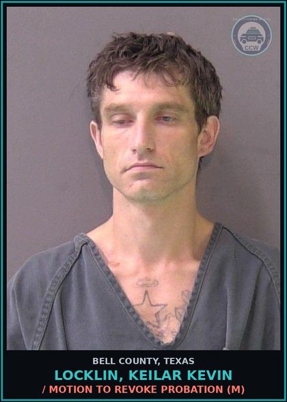 CCW arrest card for LOCKLIN, KEILAR KEVIN in Bell County: / MOTION TO REVOKE PROBATION (M)