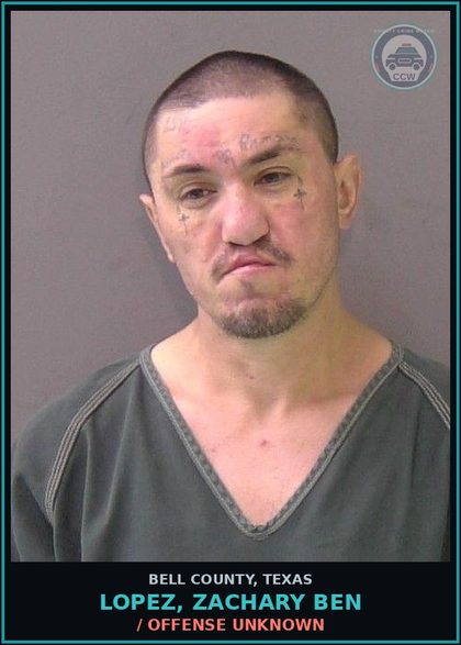 CCW arrest card for LOPEZ, ZACHARY BEN in Bell County: / OFFENSE UNKNOWN
