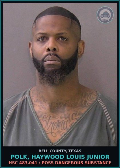 CCW arrest card for POLK, HAYWOOD LOUIS JUNIOR in Bell County: PC 49.04 / DRIVING WHILE INTOXICATED