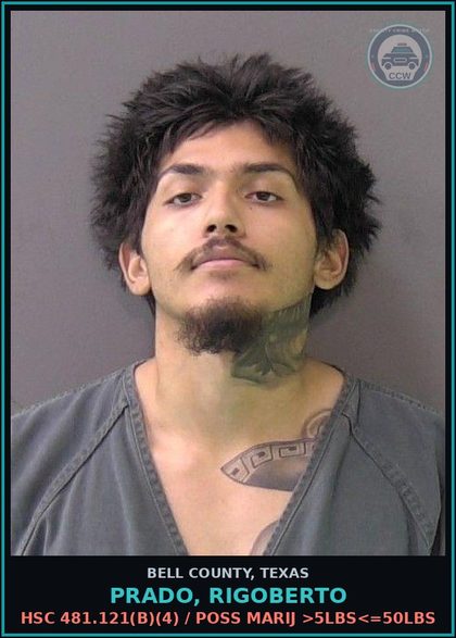 CCW arrest card for PRADO, RIGOBERTO in Bell County: / IMMIGRATION VIOLATION