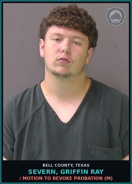 CCW arrest card for SEVERN, GRIFFIN RAY in Bell County: / OFFENSE UNKNOWN