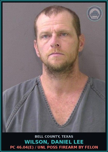 CCW arrest card for WILSON, DANIEL LEE in Bell County: PC 31.11(a) / TAMPER W/ IDENTIFICATION NUMBERS