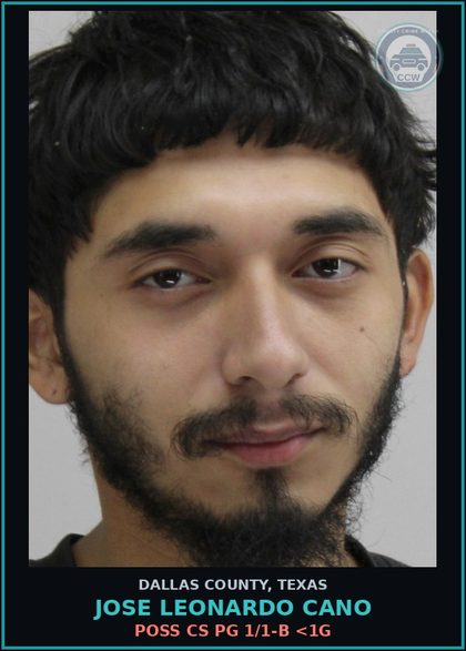 CCW arrest card for JOSE LEONARDO CANO in Dallas County: EVADING ARREST DETENTION