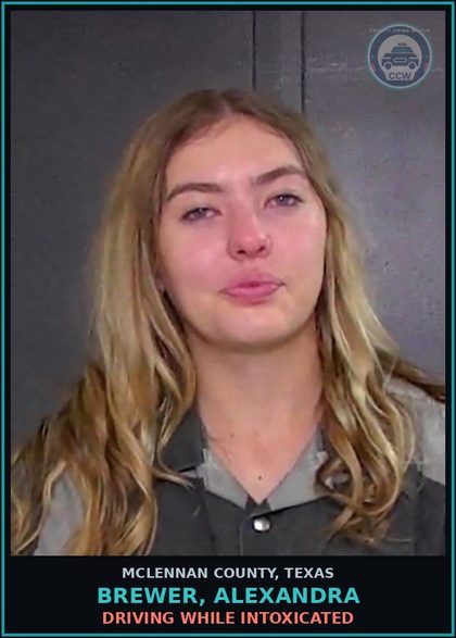 CCW arrest card for BREWER, ALEXANDRA in McLennan County: DRIVING WHILE INTOXICATED