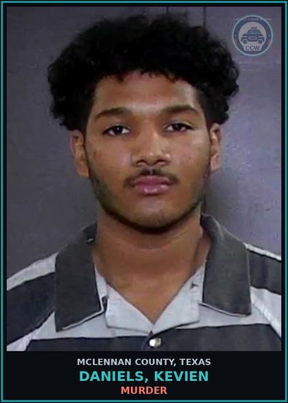 CCW arrest card for DANIELS, KEVIEN in McLennan County: MURDER