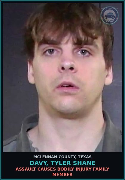 CCW arrest card for DAVY, TYLER SHANE in McLennan County: EVADING ARREST/DET W/VEH-M-O/C