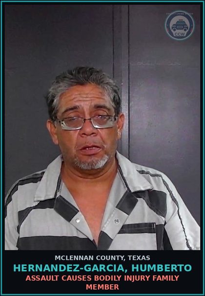 CCW arrest card for HERNANDEZ-GARCIA, HUMBERTO in McLennan County: IMMIGRATION DETAINER
