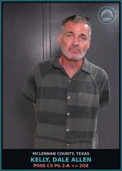CCW arrest card for KELLY, DALE ALLEN in McLennan County: RESIST ARREST SEARCH OR TRANSP