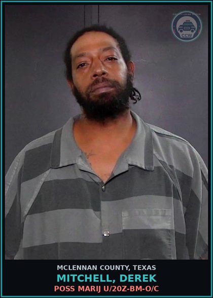 CCW arrest card for MITCHELL, DEREK in McLennan County: PAROLE VIOLATION