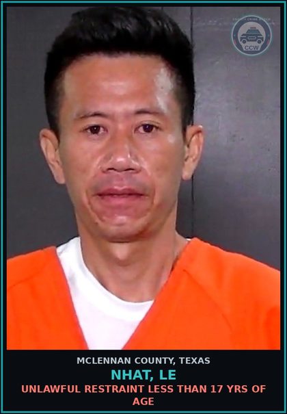 CCW arrest card for NHAT, LE in McLennan County: UNLAWFUL RESTRAINT LESS THAN 17 YRS OF AGE