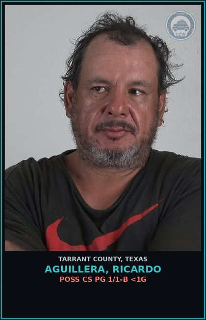 CCW arrest card for Aguillera, Ricardo in Tarrant County: DRIVING WHILE INTOXICATED
