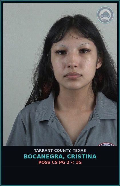 CCW arrest card for Bocanegra, Cristina in Tarrant County: INTERFER W/PUBLIC DUTIES