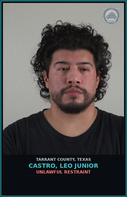 CCW arrest card for Castro, Leo Junior in Tarrant County: UNLAWFUL RESTRAINT