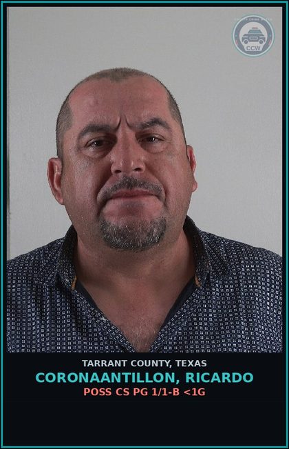 CCW arrest card for Coronaantillon, Ricardo in Tarrant County: DRIVING WHILE INTOXICATED/OPEN ALCH CONTAINER