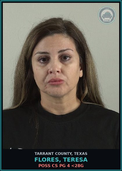 CCW arrest card for Flores, Teresa in Tarrant County: DRIVING WHILE INTOXICATED