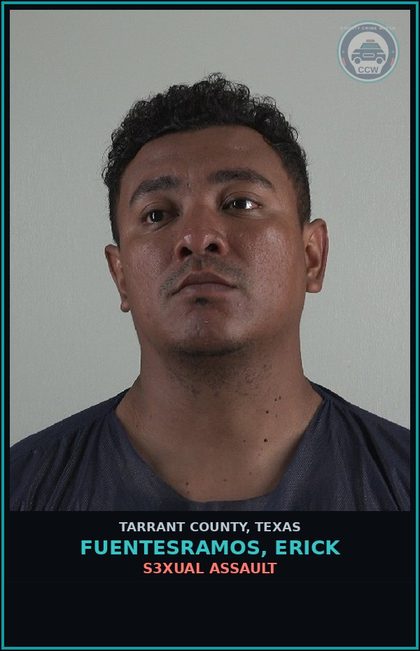 CCW arrest card for Fuentesramos, Erick in Tarrant County: POSS CS PG 1/1-B <1G