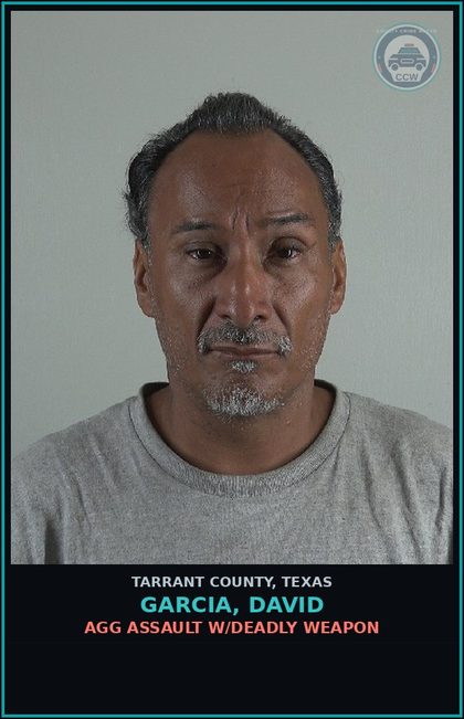 CCW arrest card for Garcia, David in Tarrant County: AGG ASSAULT W/DEADLY WEAPON