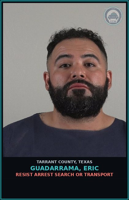 CCW arrest card for Guadarrama, Eric in Tarrant County: DRIVING WHILE INTOXICATED 3RD OR MORE IAT