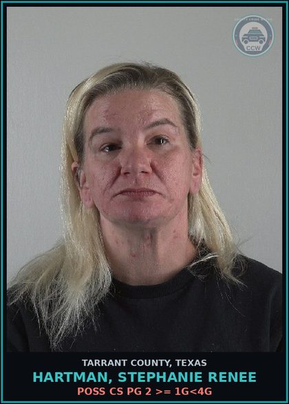CCW arrest card for Hartman, Stephanie Renee in Tarrant County: DRIVING WHILE INTOXICATED BAC >= 0.15