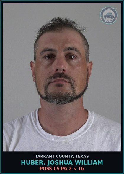 CCW arrest card for Huber, Joshua William in Tarrant County: DRIVING WHILE INTOXICATED