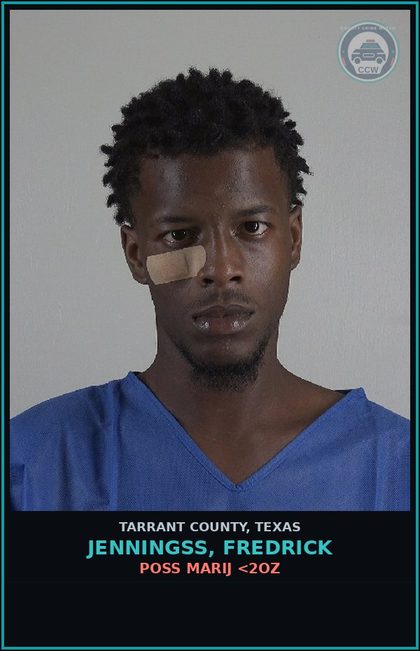 CCW arrest card for Jenningss, Fredrick in Tarrant County: CRIMINAL TRESPASS