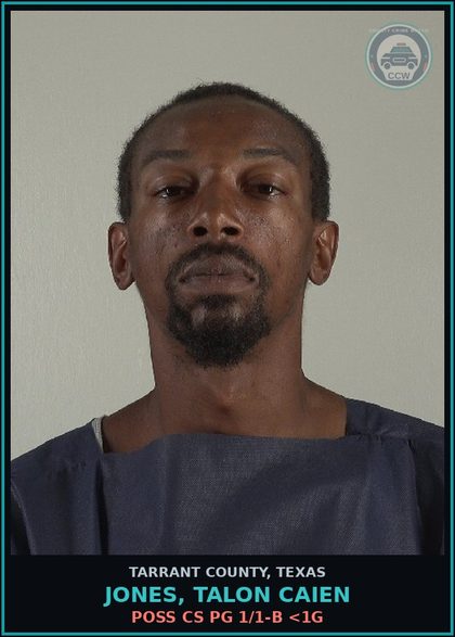 CCW arrest card for Jones, Talon Caien in Tarrant County: INDECENT EXPOSURE