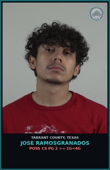 CCW arrest card for Jose Ramosgranados in Tarrant County: DRIVING WHILE INTOXICATED BAC >= 0.15