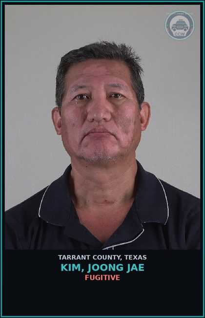 CCW arrest card for Kim, Joong Jae in Tarrant County: FUGITIVE