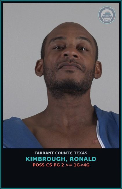 CCW arrest card for Kimbrough, Ronald in Tarrant County: EVADING ARREST DET W/PREV CONVICTION