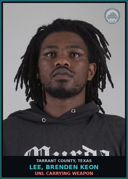 CCW arrest card for Lee, Brenden Keon in Tarrant County: POSS MARIJ <2OZ
