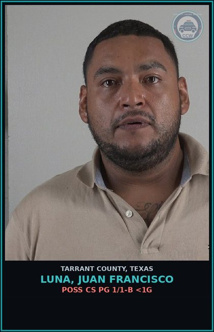 CCW arrest card for Luna, Juan Francisco in Tarrant County: ABNDN/ENDANGR CHLD INDV INT/KNOW/RECK/CRIM NEG