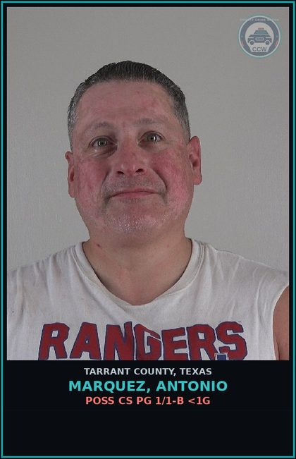 CCW arrest card for Marquez, Antonio in Tarrant County: DISORDERLY CONDUCT