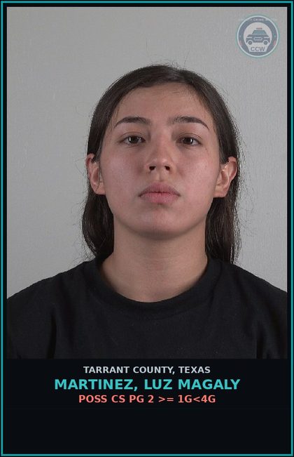CCW arrest card for Martinez, Luz Magaly in Tarrant County: DRIVING WHILE INTOXICATED