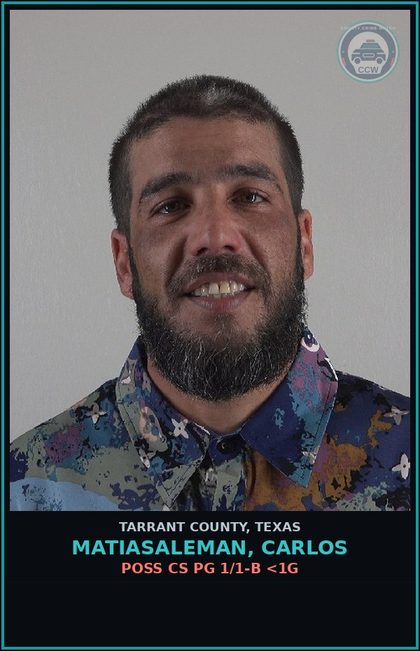 CCW arrest card for Matiasaleman, Carlos in Tarrant County: OBSTRUCTION OR RETALIATION