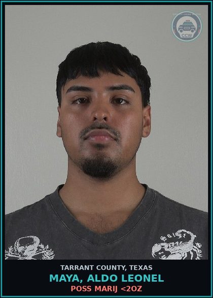 CCW arrest card for Maya, Aldo Leonel in Tarrant County: CRIMINAL TRESPASS