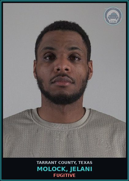 CCW arrest card for Molock, Jelani in Tarrant County: FUGITIVE