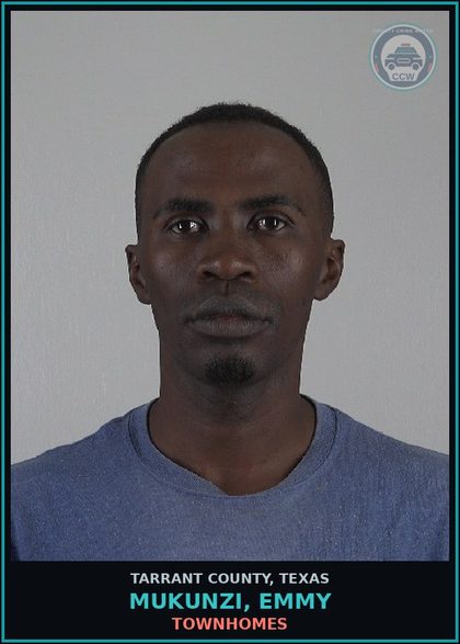 CCW arrest card for Mukunzi, Emmy in Tarrant County: TOWNHOMES