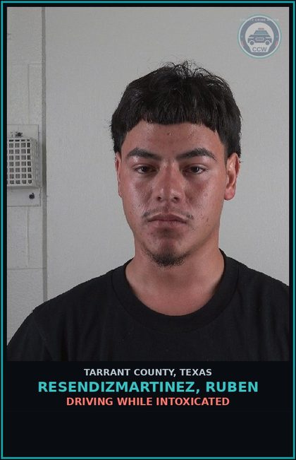 CCW arrest card for Resendizmartinez, Ruben in Tarrant County: DRIVING WHILE INTOXICATED