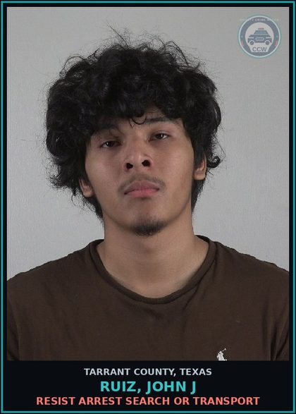 CCW arrest card for Ruiz, John J in Tarrant County: INJURY chld/ELDERLY/DISABLE W/INT BODILY INJ