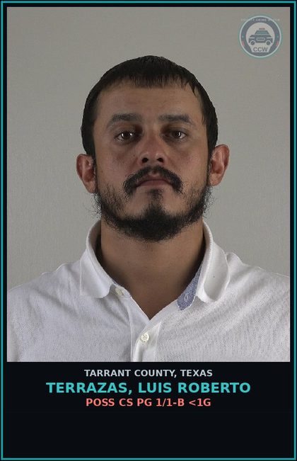 CCW arrest card for Terrazas, Luis Roberto in Tarrant County: EVADING ARREST DETENTION