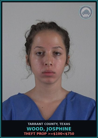 CCW arrest card for Wood, Josphine in Tarrant County: FAIL TO IDENTIFY GIVING FALSE/FICTITIOUS INFO