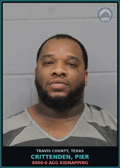 CCW arrest card for Crittenden, Pier in Travis County: 4000-0 AGG KIDNAPPING