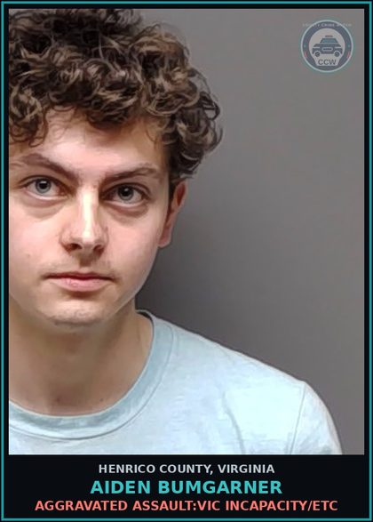 CCW arrest card for Aiden Bumgarner in Henrico County: ASSAULT: (MISDEMEANOR)