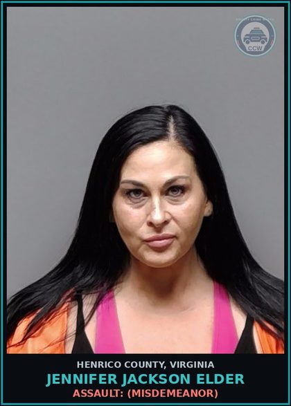 CCW arrest card for Jennifer Jackson Elder in Henrico County: ASSAULT: (MISDEMEANOR)