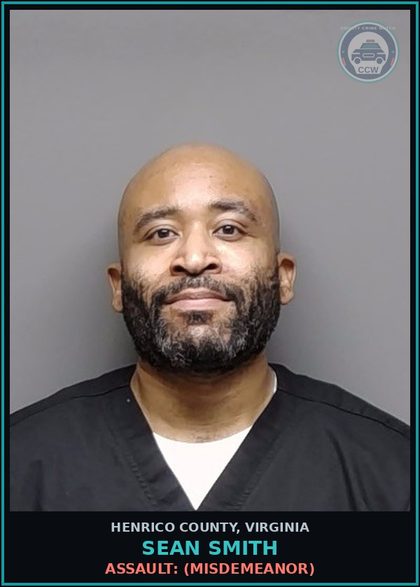 CCW arrest card for Sean Smith in Henrico County: MALICIOUS WOUNDING