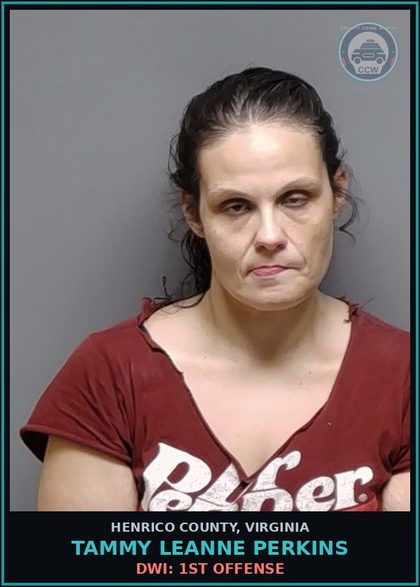 CCW arrest card for Tammy Leanne Perkins in Henrico County: DRUGS: POSSESS SCH I OR II