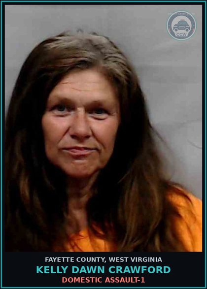 CCW arrest card for Kelly Dawn Crawford in Fayette County: DOMESTIC ASSAULT-1