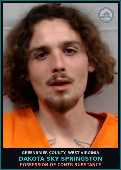 CCW arrest card for Dakota Sky Springston in Greenbrier County: CAPIAS-1