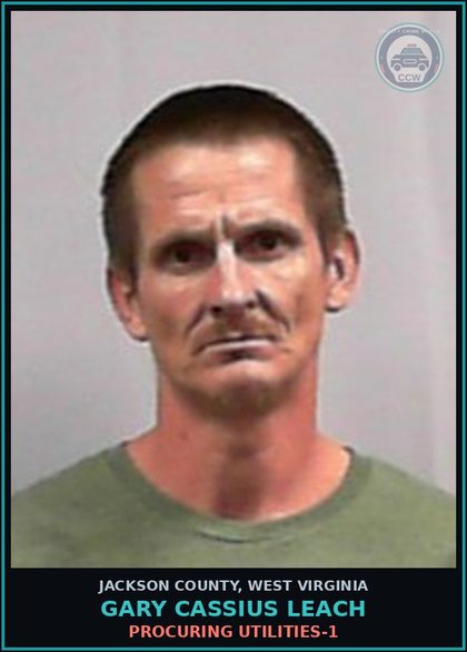 CCW arrest card for Gary Cassius Leach in Jackson County: Procuring utilities-1