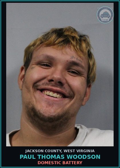CCW arrest card for Paul Thomas Woodson in Jackson County: TAMPERING WITH MOTOR VEHICLE-1